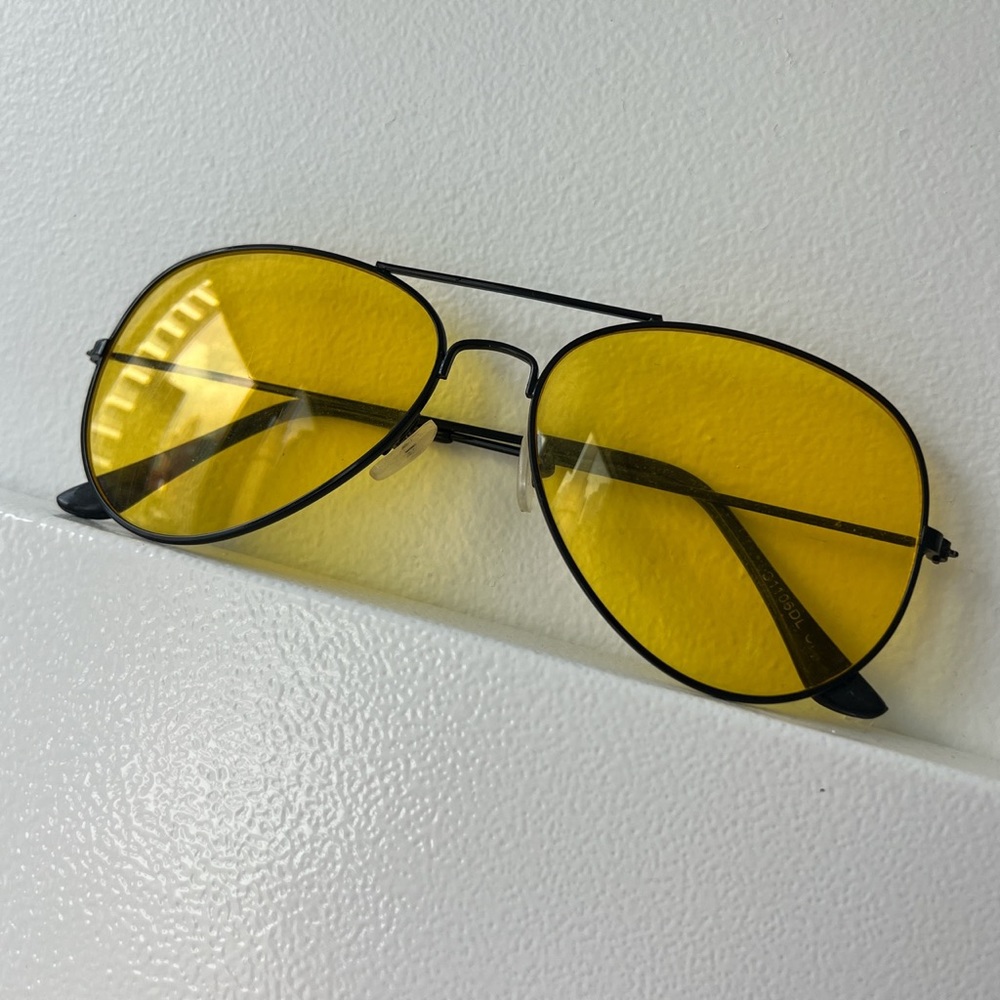 Aviator Yellow Sunglasses